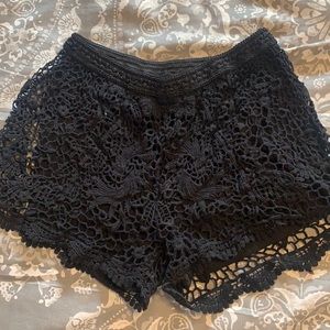 Crochet stretch shorts